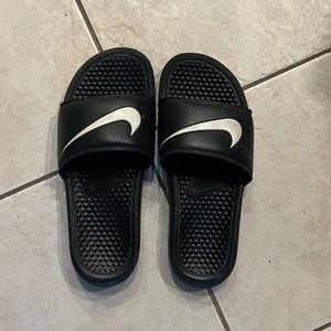 Black Nike Slides